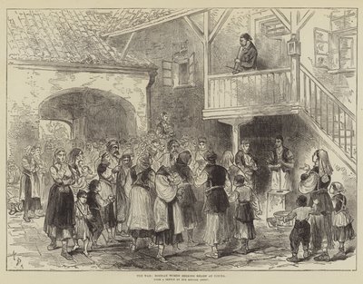 The War, Bosnian Women seeking Relief at Usicza by Melton Prior